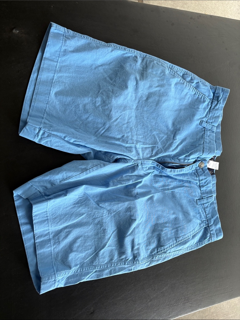 Chaps Light Blue Men’s Cotton Flat Front Shorts